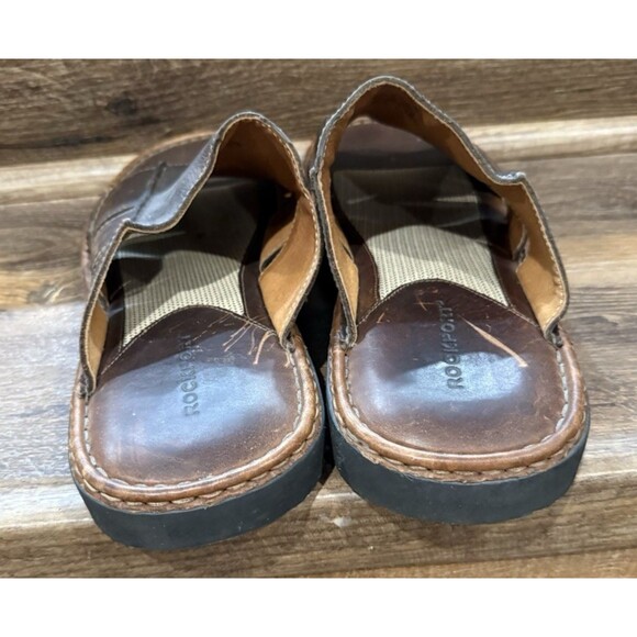 MENS ROCKPORT BRAND - LEATHER SANDALS/SLIDES * SIZE 14 - Picture 4 of 7